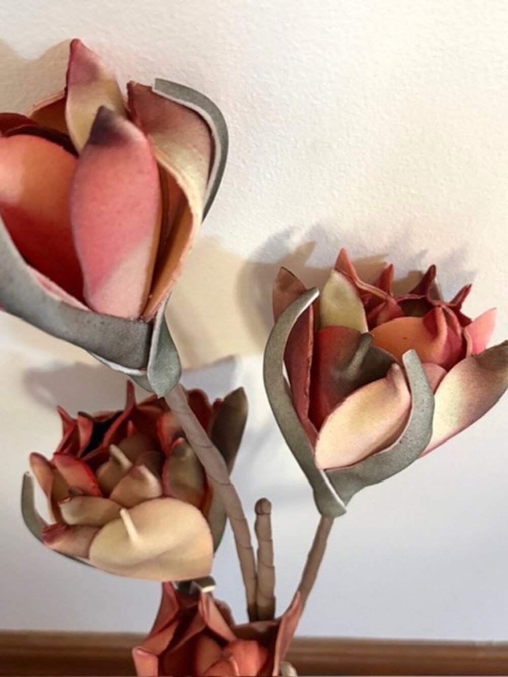 Lot of 7 (Seven) Decorative Floral Stems - Magnolia - Home Accents